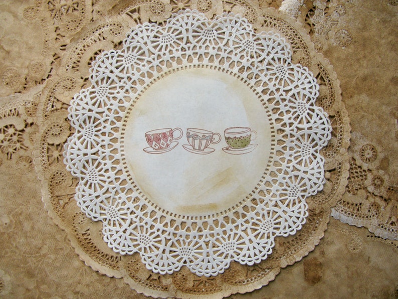 Alice Paper Doilies 10 Mad Tea Party Decor Tea Cups Etsy