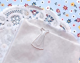 Gown Paper Clips, Bridesmaid Gift, Set of 4