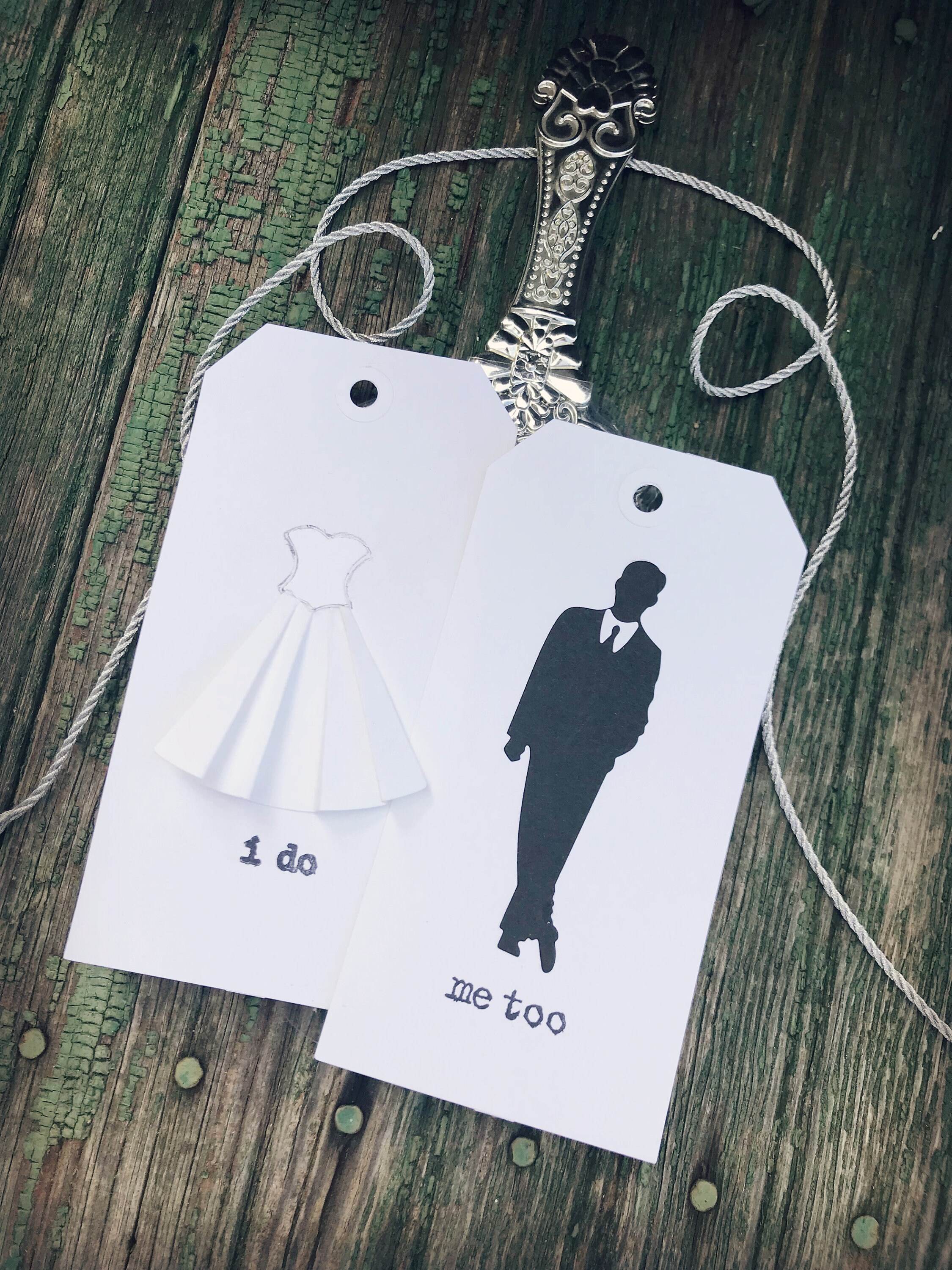 Wedding Gift Tags Bride and Groom Black and White - Etsy 日本