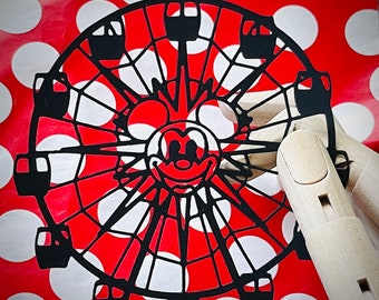 Mickey Ferris Wheel, Paper Die Cuts, Card Making, Scrapbooking