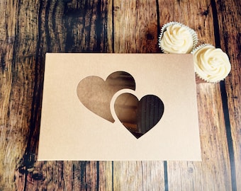 Kraft Bakery Box, Heart Shaped Window, Easy Lock and Tab Lid  Free shipping