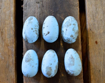 Hand Painted Robin's Eggs, Wood Decor