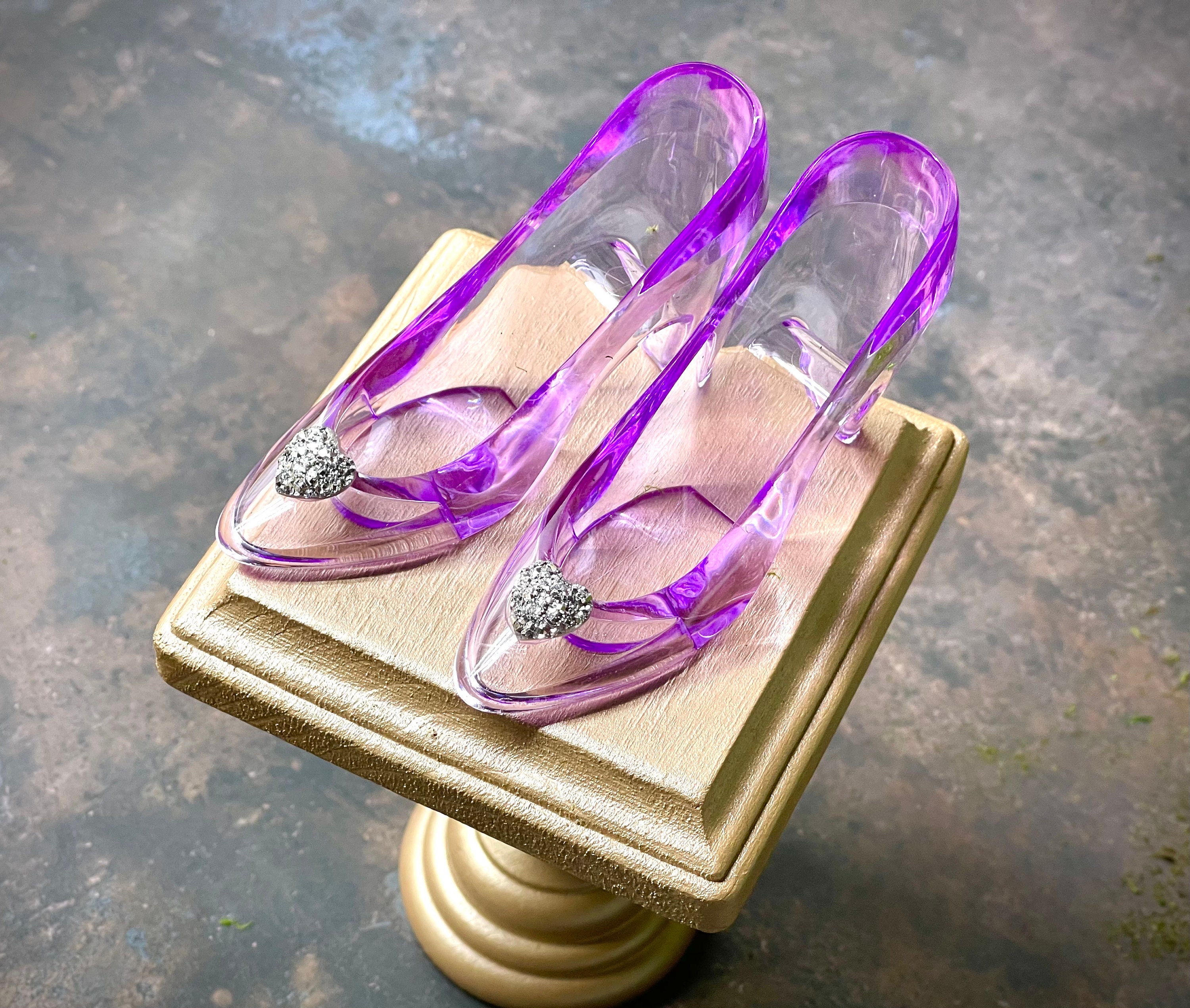 Purple Cinderella Slipper: Acrylic Princess Party Favor, Cake