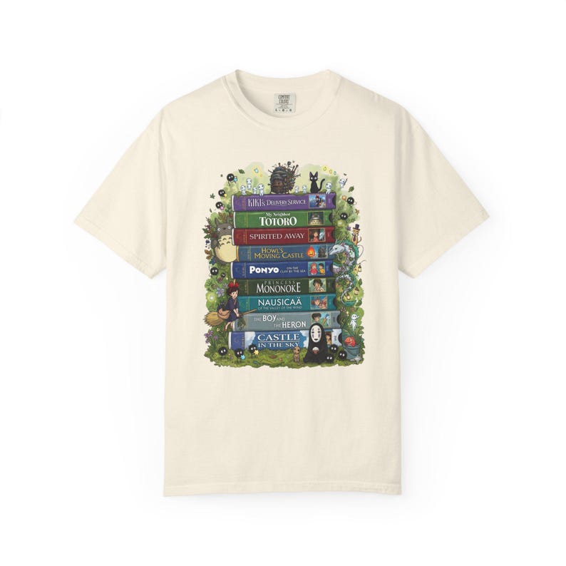 Vintage Studio Ghibli Shirt, 90er Jahre Zeichentrickfilm VHS T-Shirt, Ghibli Fan Geschenk, Y2K Cartoon Shirt, Retro Style Japanisches Cartoon Top Ivory