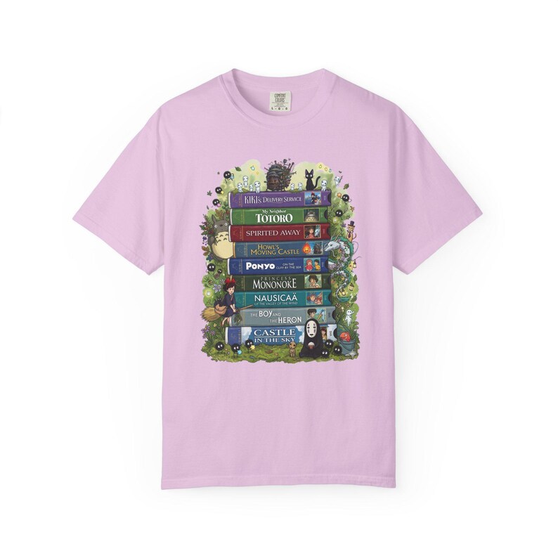 Vintage Studio Ghibli Shirt, 90er Jahre Zeichentrickfilm VHS T-Shirt, Ghibli Fan Geschenk, Y2K Cartoon Shirt, Retro Style Japanisches Cartoon Top Orchid