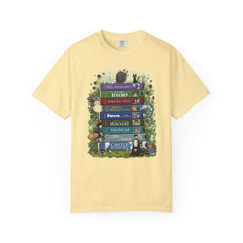 Vintage Studio Ghibli Shirt, 90er Jahre Zeichentrickfilm VHS T-Shirt, Ghibli Fan Geschenk, Y2K Cartoon Shirt, Retro Style Japanisches Cartoon Top Banana