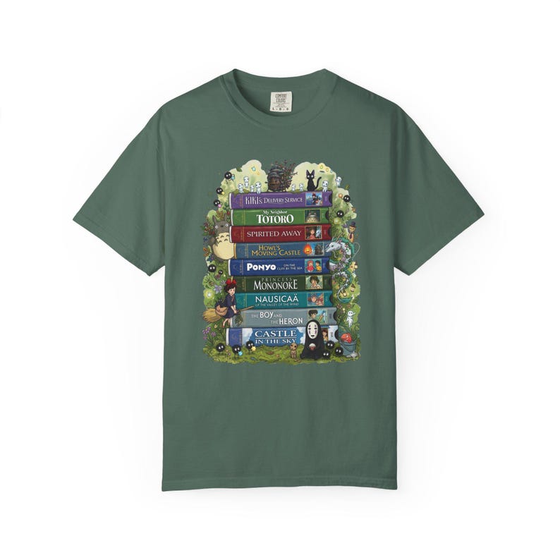 Vintage Studio Ghibli Shirt, 90er Jahre Zeichentrickfilm VHS T-Shirt, Ghibli Fan Geschenk, Y2K Cartoon Shirt, Retro Style Japanisches Cartoon Top Blue Spruce