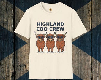 Maglietta girocollo Scottish Highland Coo