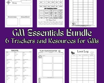 Kit de inicio para GM de TTRPG: Herramientas imprimibles para el maestro del juego (Descarga en PDF)