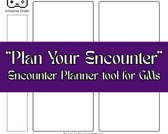 Planifica tu encuentro: Planificador y rastreador de encuentros de TTRPG para DM, compatible con 5.ª edición, versión para imprimir.