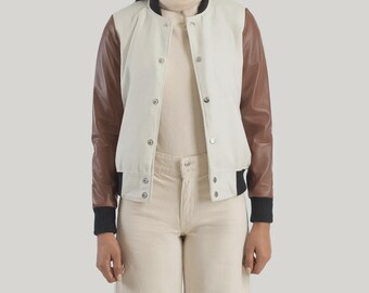 Giacca ibrida Savant bianca e marrone