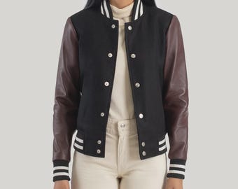 Giacca ibrida Savant marrone e nera Varsity