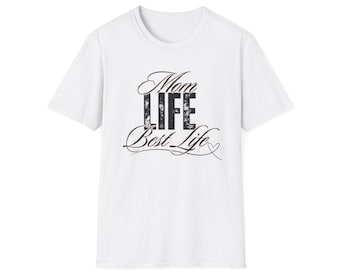 Mom Life Best Life T-Shirt, Softstyle Tee, Gift for Moms, Mother's Day Shirt, Casual Everyday Wear, Unisex Shirt