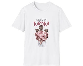 T-shirt souple Super Mom : t-shirt élégant pour tous les jours