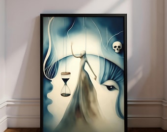 Mystical Abstract Surreal Wall Art | Digital Download | Dreamlike Symbolic Print