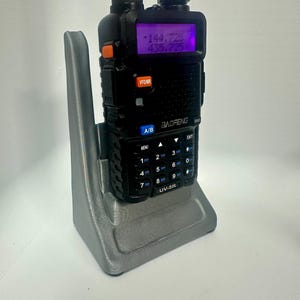 Baofeng UV5R Stand | Compact ABS Dock with Cable Channel-RocketDock Stealth – Minimalist