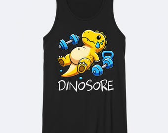 Dinosore Funny Work Out Tank