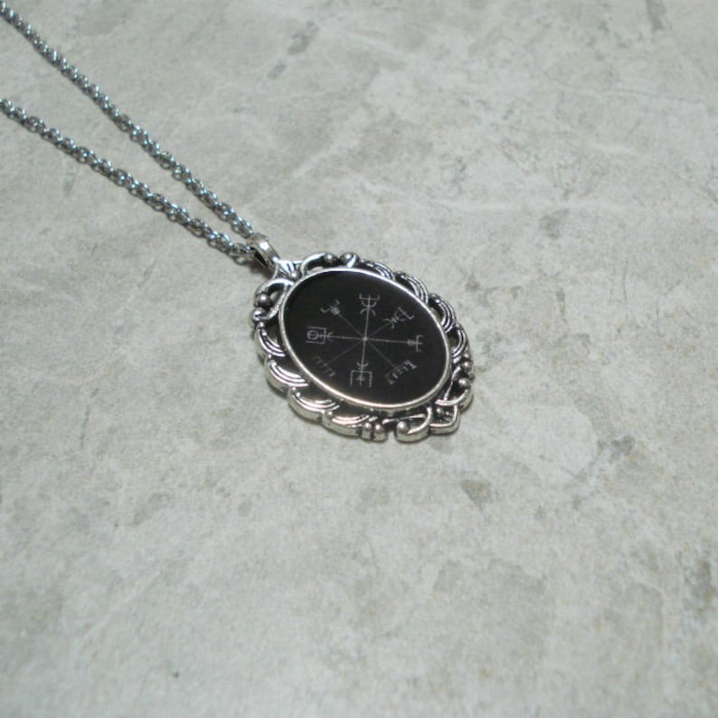 Vegvisir Necklace Viking Icelandic Norse Antique Silver