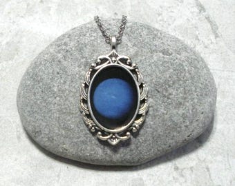 Neptune Necklace Pendant Planet Jewelry Antique Silver