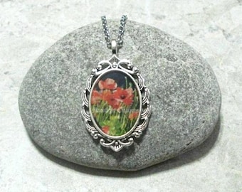 Poppy Necklace Jewelry Antique Silver LAST ONE!