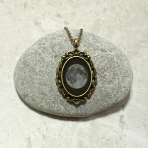 Full Moon Necklace Pendant Jewelry Antique Bronze