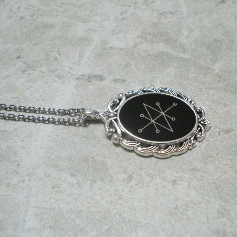 Azazel Sigil Necklace Antique Silver image 3