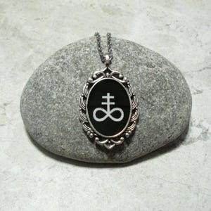 Sigil Of Sulfur Leviathan Cross Necklace Antique Silver