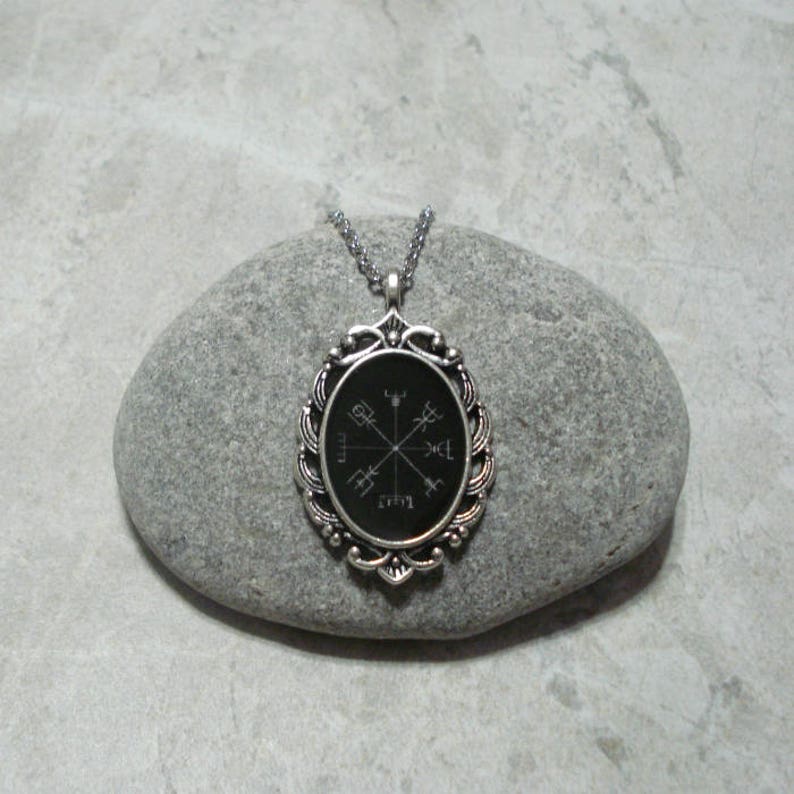 Vegvisir Necklace Viking Icelandic Norse Antique Silver