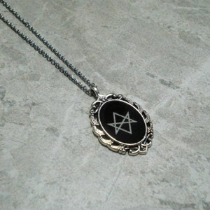 Unicursal Hexagram Necklace Pendant Jewelry Antique Silver image 3