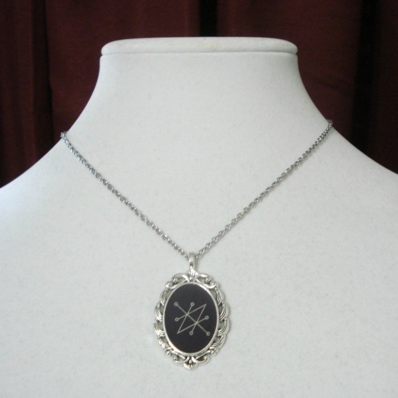 Azazel Sigil Necklace Antique Silver image 5