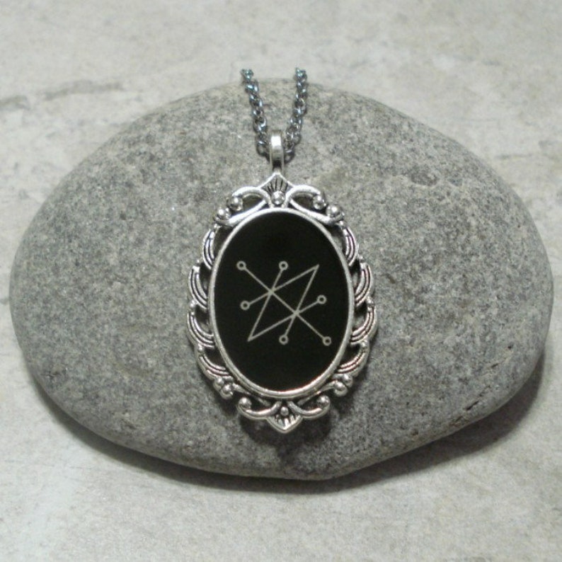 Azazel Sigil Necklace Antique Silver image 6