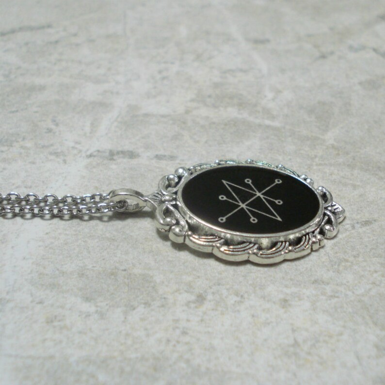 Azazel Sigil Necklace Antique Silver Etsy UK