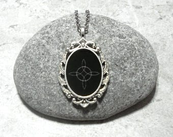 Witches Knot Necklace Antique Silver