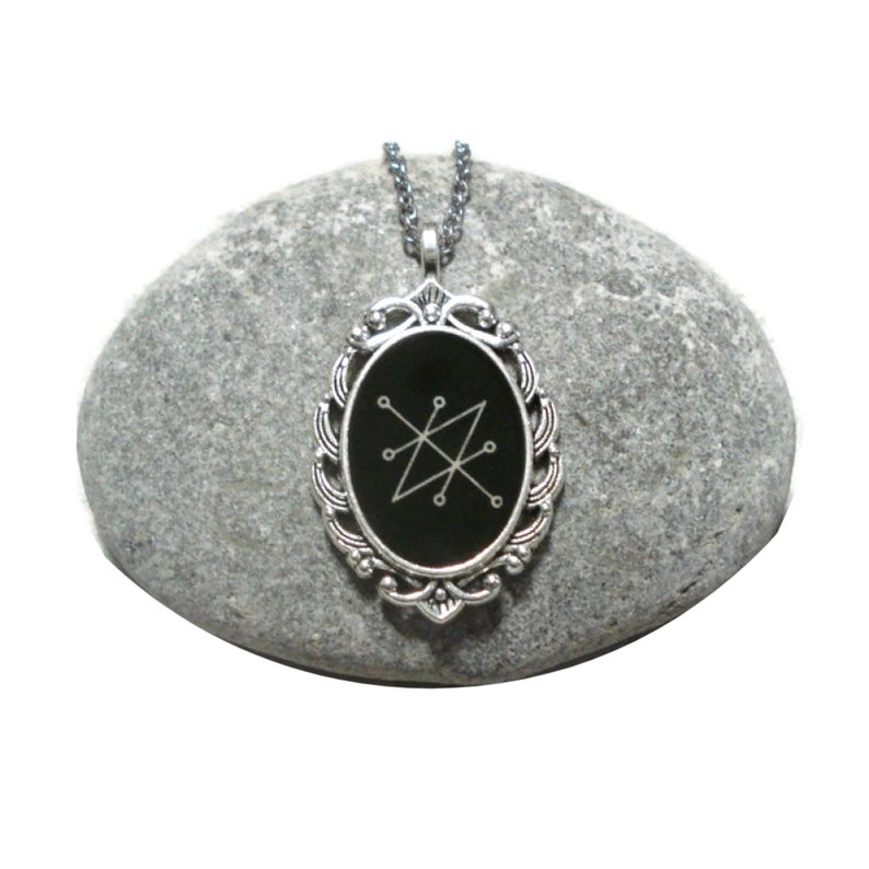 Azazel Sigil Necklace Antique Silver image 7