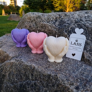 Heart in Hands Soy Candle | Handmade Decorative Candle | Romantic Gift Idea