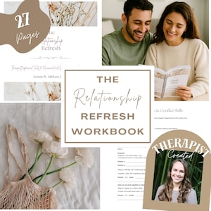The Relationship Refresh Workbook | Couples Communication & Connection Activities | Printable Marriage Check-In Journal PDF and Guide