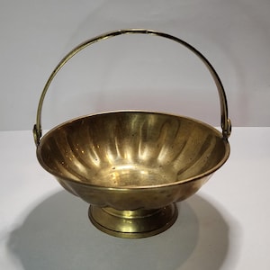 Vintage Solid Brass Handled Bowl - Made in India
