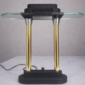 Lampada da scrivania alogena postmoderna vintage - Robert Sonneman - Testata e funzionante