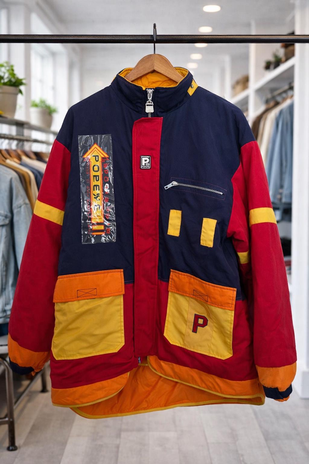 アウター　スタジャン　日本未発売　2XL 派手　カラフル　アメリカ　ポパイ ポパイ アウター スタジャン 日本未発売 2XL 派手 カラフル アメリカ