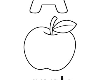 Alphabet Coloring Pages A–Z | 26 Printable Worksheets for Kids | Fun Educational ABC Letters with Cute Animals & Objects