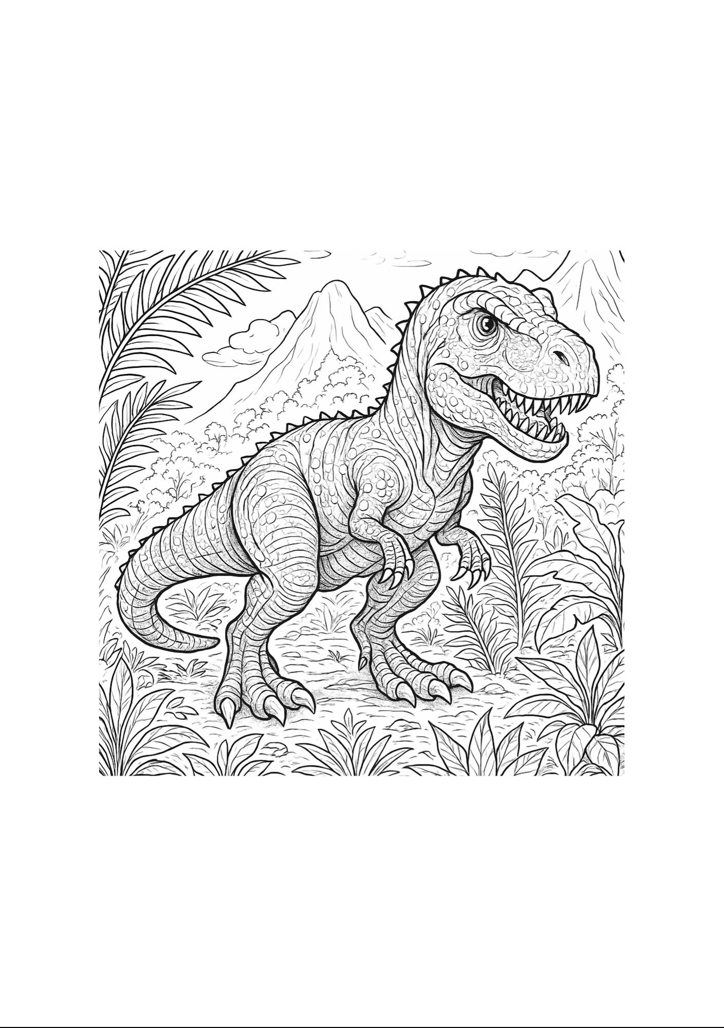 子供向け恐竜ぬりえ | 63 枚の印刷可能な PDF ページとぬりえシート