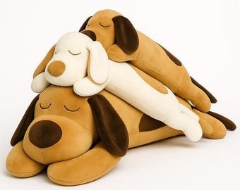 Peluche gigante de perro suave, almohada larga, peluche de alta calidad, muñeco relajante, cojín decorativo para el hogar, cojín para sofá, regalo para niños.