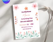 Editable Birthday Invitation + Thank You Card, Printable Party Invite Template, Instant Download