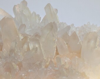 Quartz Crystal Cluster, Raw Crystals for Meditation and Home Decor, Natural Mineral Specimen