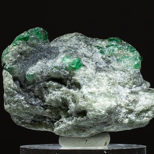 Natural Emerald Cluster | Radiant Green Raw Crystals on Matrix for Spiritual Balance & Decor