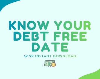 Debt Payoff Calculator Spreadsheet | Debt Free Date Tracker | Snowball Avalanche Method | Google Sheets Excel | Budget Template