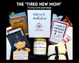 Caja de regalo divertida para mamás primerizas / Paquete de autocuidado para la maternidad