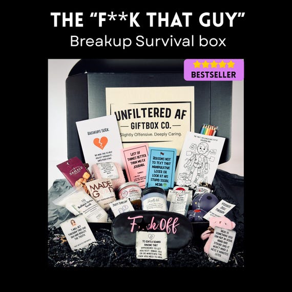 F*ck That Guy Breakup Gift Box, Funny Breakup Gift, Breakup Care Package, Best Friend After Breakup, Breakup Gift Basket