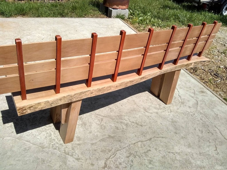 Live Edge Bench w Back *Free Shipping*