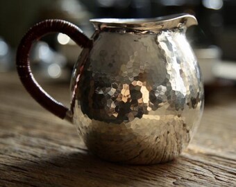 Handmade Teapot Pure 999 Silver 200ml 150gr | Japanese Style | Herbal Water Pot Kettle | Electric Stove Safe |  THETASTESTYLE S0053